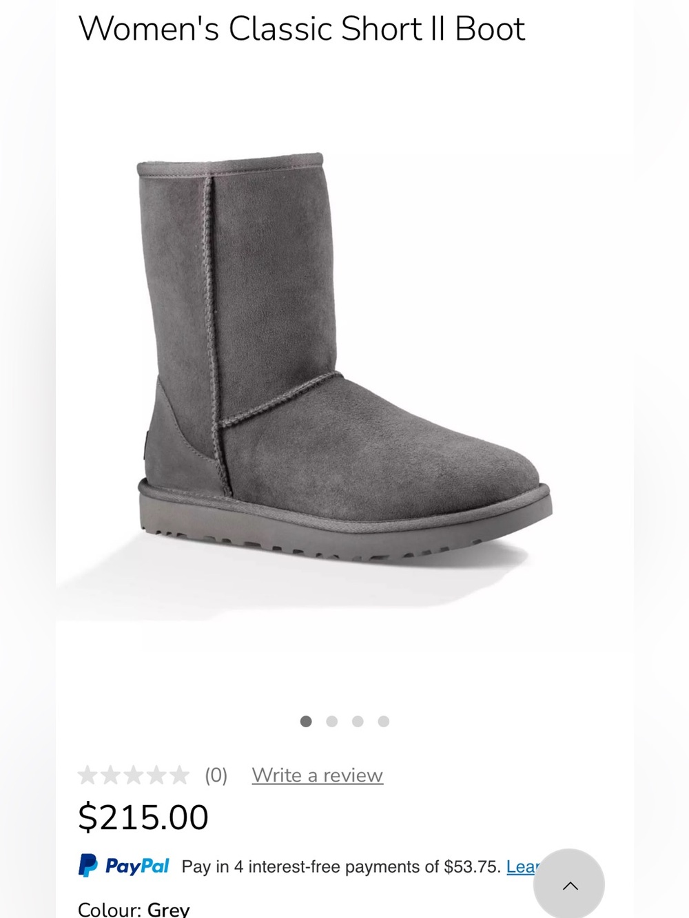 UGG Classic Short Shearling Boots in Gray